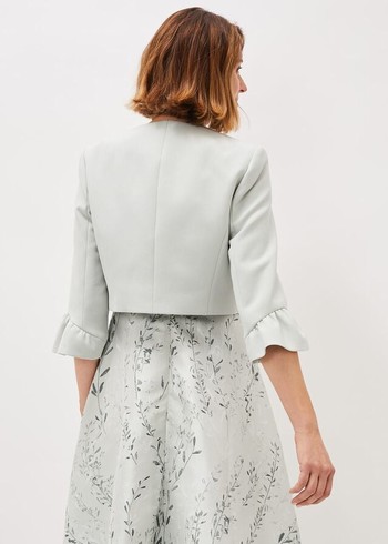 Phase Eight Inez Frill Cuff Occasion Jackets White Canada | VSQRXF-318